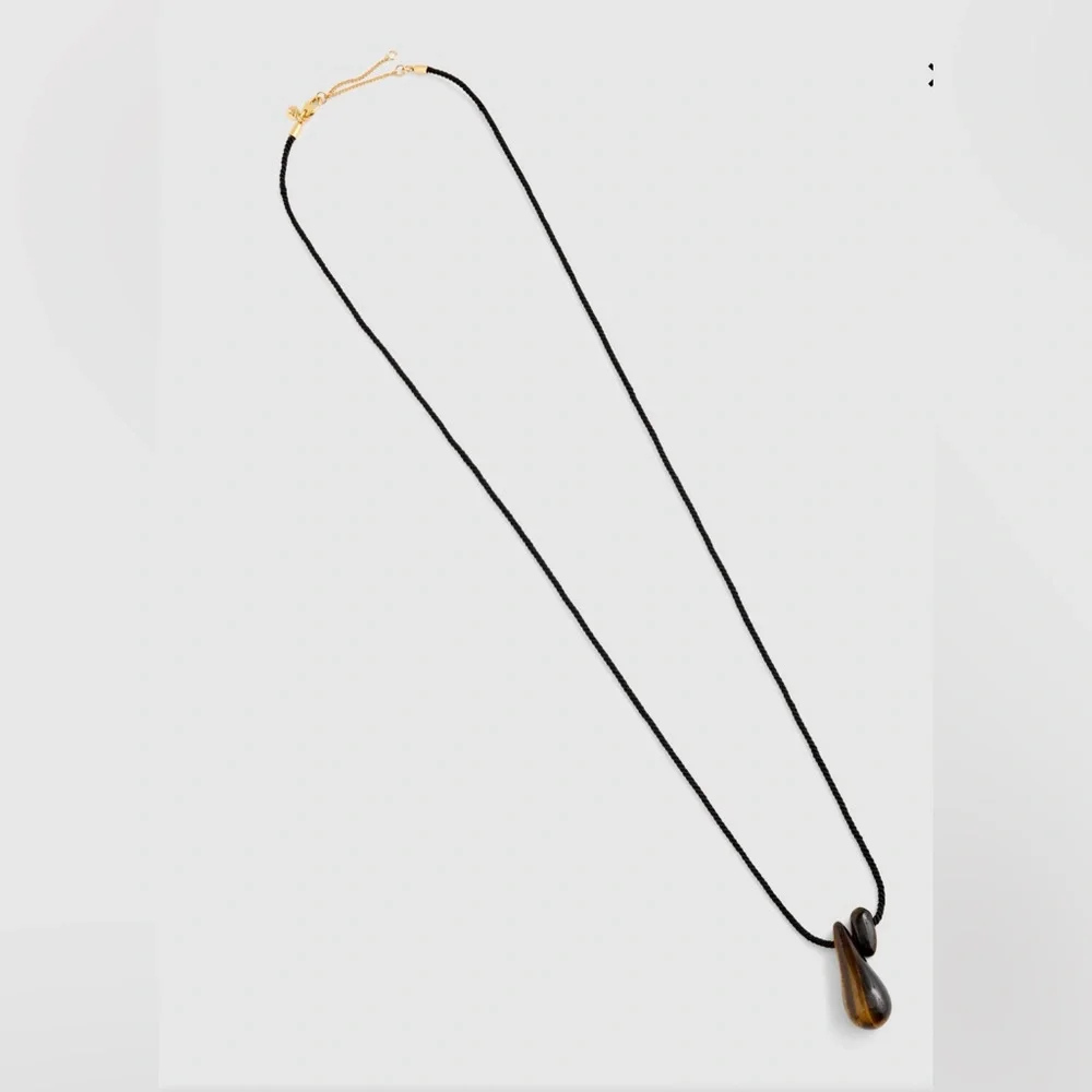 NWT MADEWELL Double Droplet Pendant Necklace - Picture 2 of 7